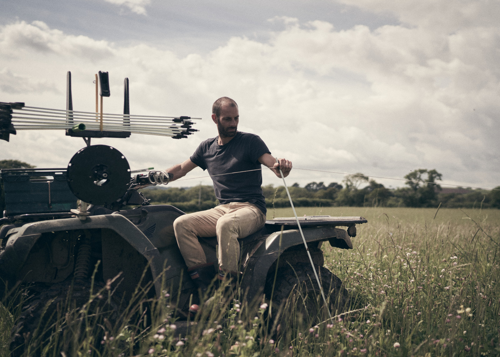 man on tractor in field