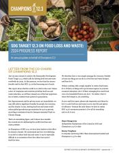 SDG Target 12.3 on Food Loss and Waste: 2024 Progress Report covershot