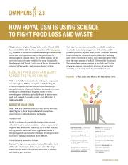 How Royal DSM Is Using Science to Fight Food Loss and Waste